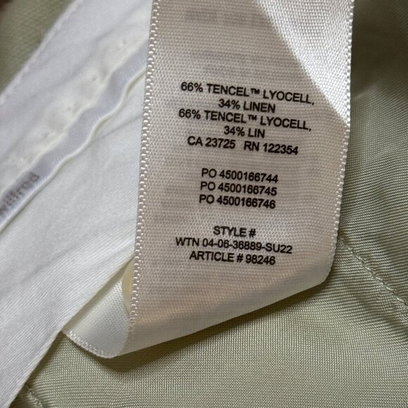 Aritzia Wilfred Layover Linen Blend Sage Green Shorts Size 4 - Picture 4 of 5